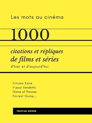 cover image of 1000 citations et répliques de films et séries